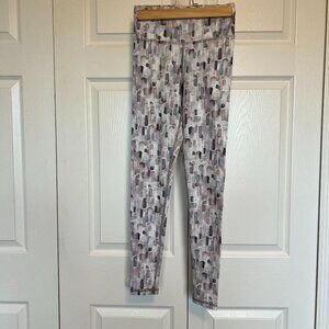 Manduka - XS - Patterned Leggings - Off White/Tan
